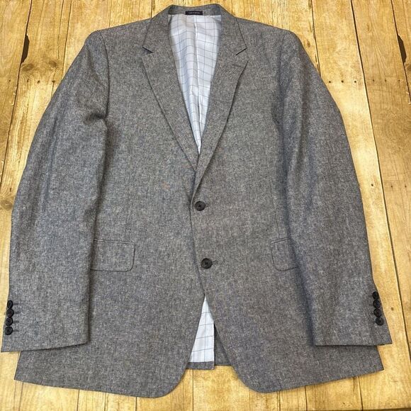 Stafford Blazer Stafford Linen Cotton Blend Blazer 46L - Picture 1 of 8